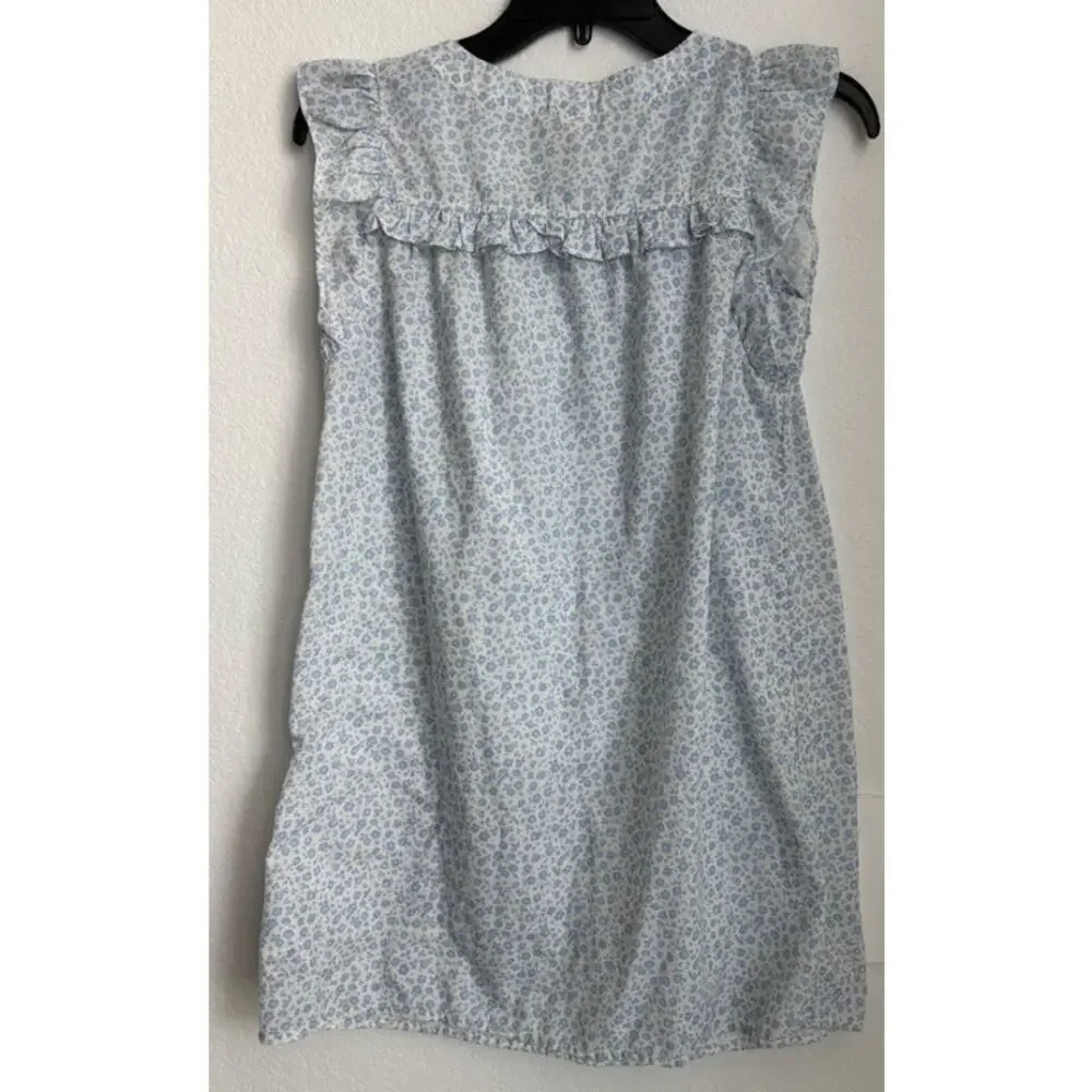 Crewcuts Sleepwear Girls Blue Floral Cottage Ditsy Night Gown Size 10